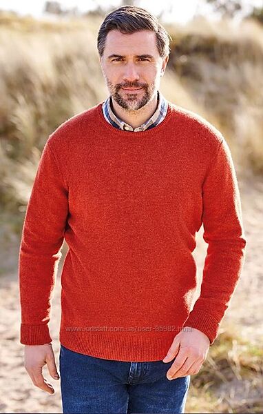 Вовняний чоловічий пуловер, джемпер, светр marks & spenser вовна, lambswool