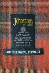 Вовняний шарф у клітинку johnstons of elgin, овеча вовна 