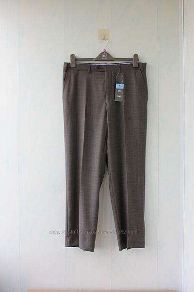 Вовняні чоловічі штани, брюки marks & spencer, вовна