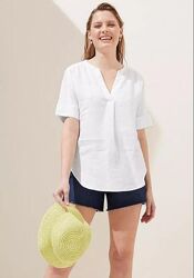 Лляна блуза вільний крій marks & spencer льон бохо 