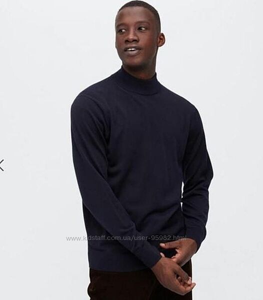 Чоловічий вовняний джемпер, гольф uniqlo, вовна