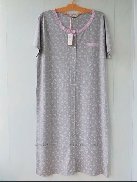 Домашній, хатній халат міді на ґудзиках love to lounge, великий розмір 