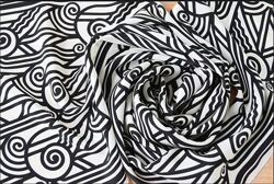 Шовковий шарф у стилі арт-деко Fox & Chave, натуральний шовк