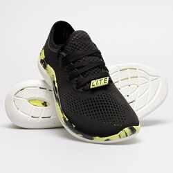 Crocs literide 360 marbled pacerm кроссовки мужские black-citrus М7 и М11.