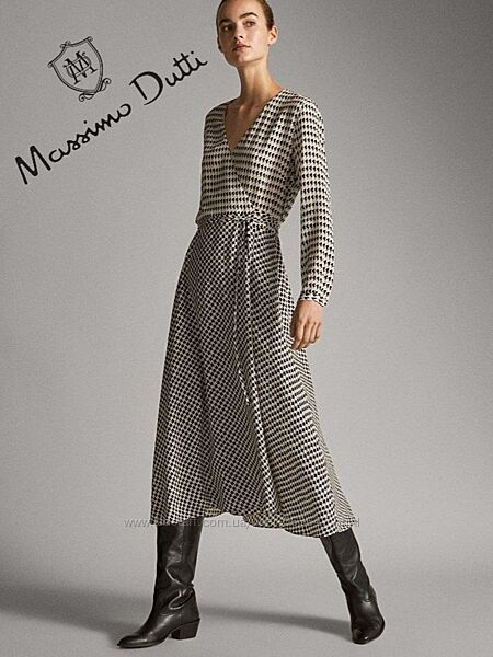 Макси платье на запах Massimo dutti 
