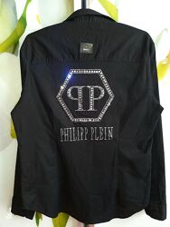 Рубашка со стразами в стиле Phillipp Plein 