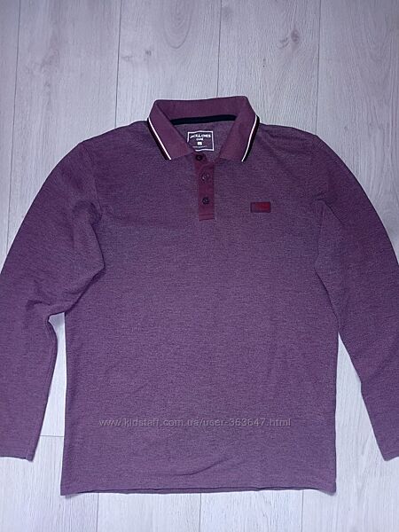 Качественный мужской лонгслив поло джемпер jack&jones