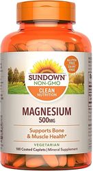 Магний Sundown Magnesium 500mg, 180 штук. Оригинал из США.