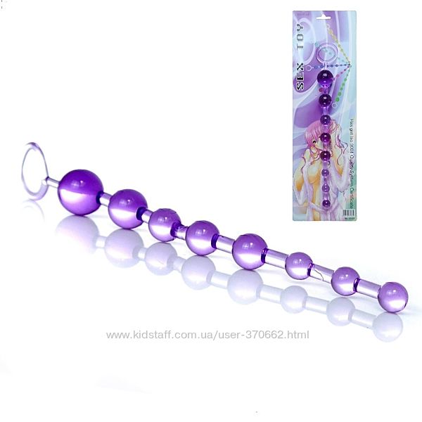 Анальні намиста Jelly Anal Beads PURPLE від Boss, колір фіолетовий