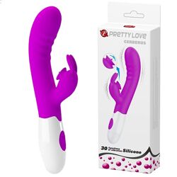 Вібратор із кліторальним відростком Pretty Love CERBERUS від Baile