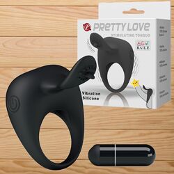 Виброкольцо с стимуляцией клитора Stimulating Tonguo от Baile
