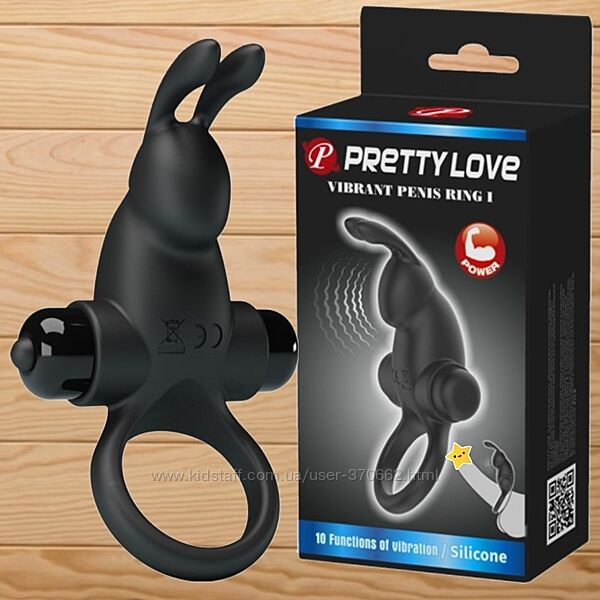 Виброольцо на член в форме кролика Pretty Love Vibrant penis ring I Baile