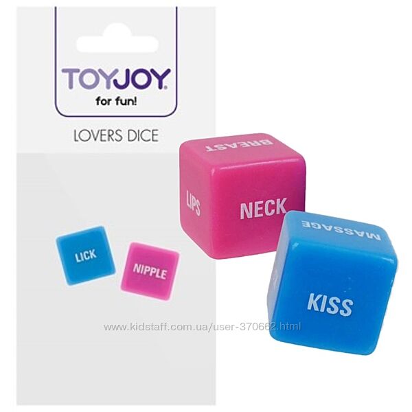 Набір із 2 кубиків для дорослих із секс завданнями Lovers Dice Toy Joy
