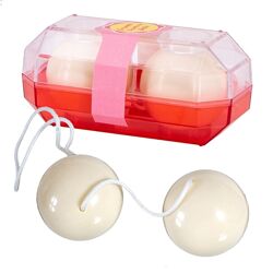Вагинальные шарики белые Duoballs от Seven Creations