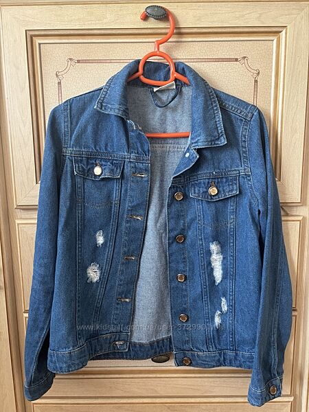 Детский джинсовый пиджак джинсовка 10-11 лет