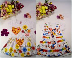 Летнее платье для девочки белое производитель Турция