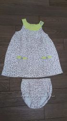 Модное платье-сарафан с трусиками CARTERS для девочки 2-3 лет, одето раз 5