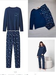 Еsmara р. М флісова тепла піжама / домашній костюм жіноча синя