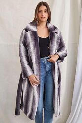 Длинная шубка из эко меха forever 21