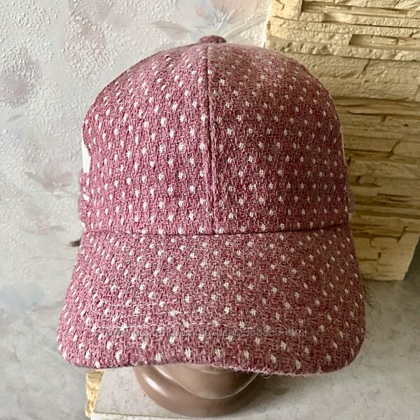 Демисезонная бейсболка в мелкий горошекм5658 см