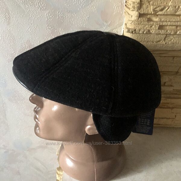 Шерстяная кепка 8 клинка на зиму с ушами. На флисе 565960 см