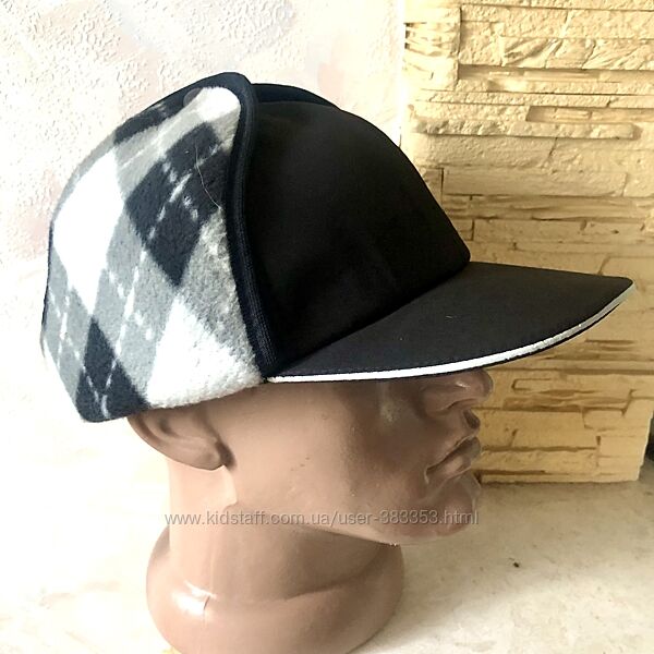 Бейсболка ушанка авиатор из плащевки на флисе больших размеров 598081