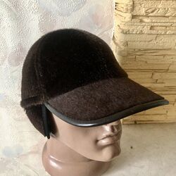 Меховая бейсболка смушками унисекс 55 см