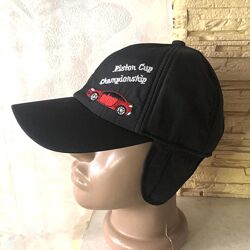 Бейсболка из плащевки на флисе с ушами  машинка 5354 см