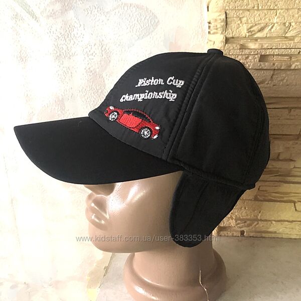 Бейсболка из плащевки на флисе с ушами  машинка 5354 см