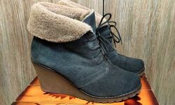 Натуральные ботинки на овчине