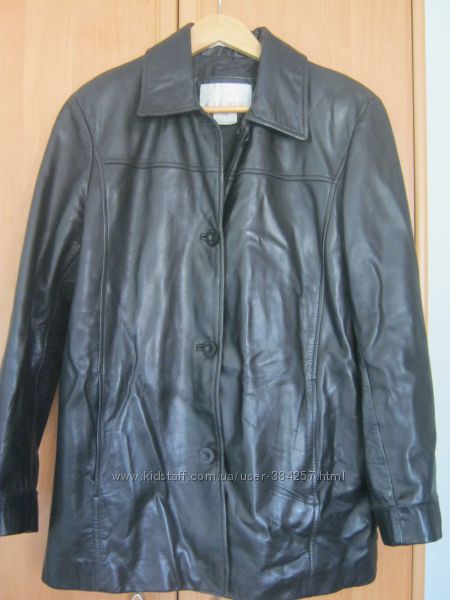 брендовая черная кожаная куртка Nine West