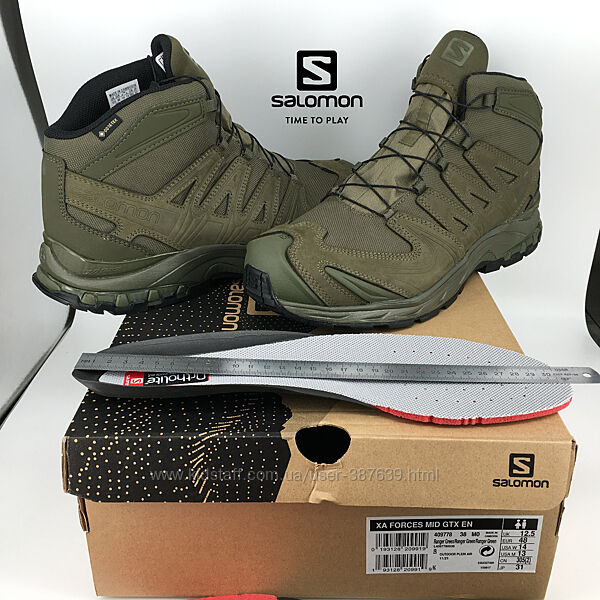 Мужские кожаные ботинки берцы Salomon XA FORCES MID GTX EN 48 оригинал