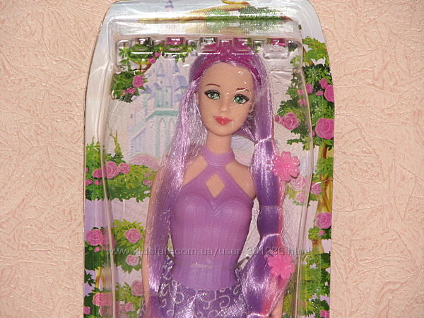 Кукла модница Fashiondoll Ультрадлинные фиолетовые волосы с расческой