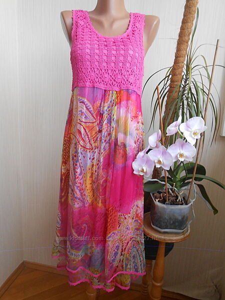 Шикарное натуральное платье-сарафан bandolera eur38 наш 44 