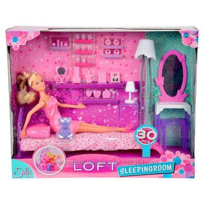 Кукла Steffi в спальне с мебелью Simba 5730411