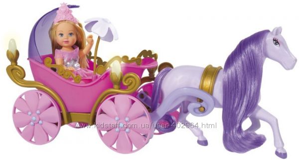 Кукла Еви в сказочной карете с конем 5735754
