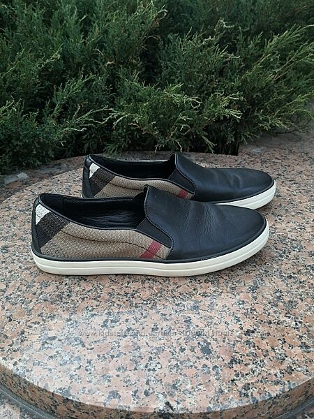 Слипоны Burberry  Берберри , оригинал, кожа, 39.