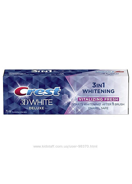Crest відбілююча зубна паста 3D White Deluxe Vitalizing Fresh 75мл