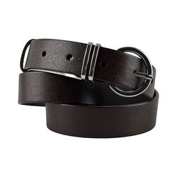 Ремінь жіночий шкіряний Кремінь 05.30.75.07 коричневий срібна пряжка