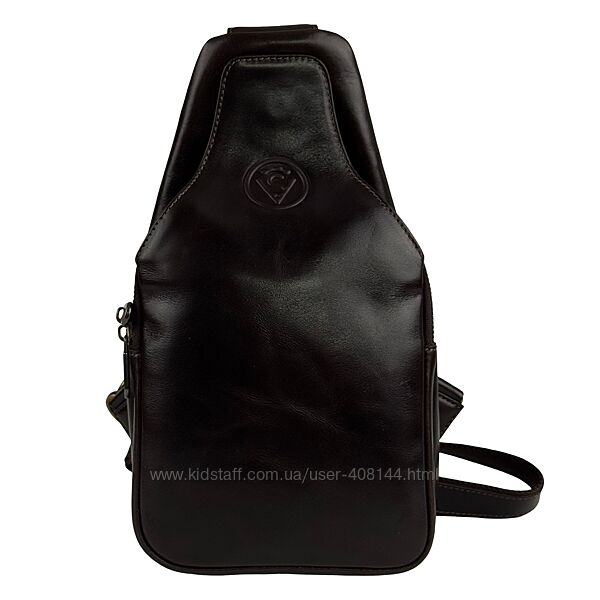 Сумка чоловіча шкіряна через плече Vittorio Safino VS 095 коричнева Кентукк