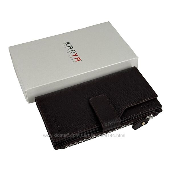 Портмоне чоловіче шкіряне Karya 1207-39 темно-коричневе