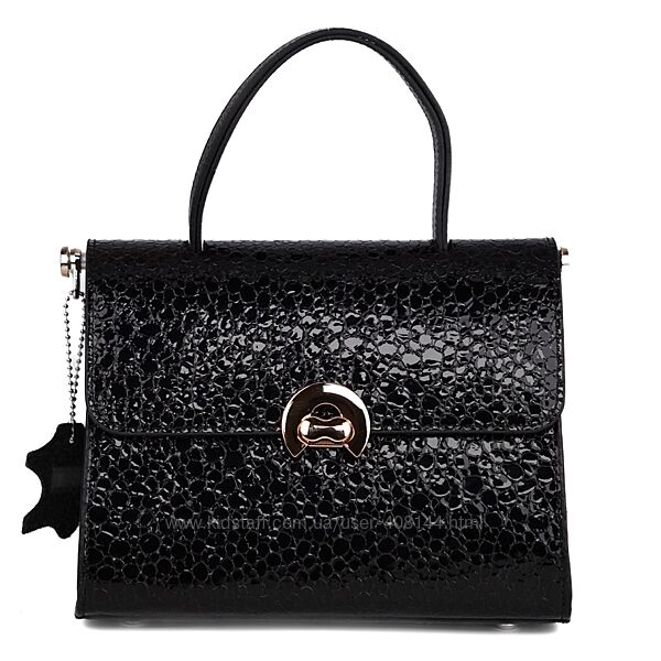 Сумка жіноча шкіряна лакована Karya 5075-558 чорна