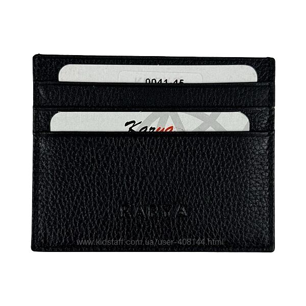 Гаманець картхолдер шкіряний Karya 0041-45 чорний
