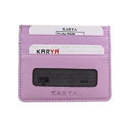Гаманець картхолдер шкіряний Karya 0049-082 світло-фіолетовий