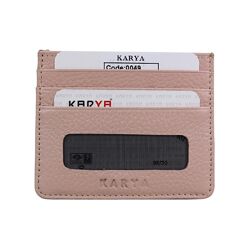 Гаманець картхолдер шкіряний Karya 0049-027 світло-рожевий
