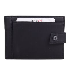 Гаманець чоловічий шкіряний Karya 0456-30 чорний шкіра Crazy Horse
