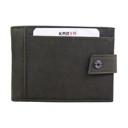 Гаманець чоловічий шкіряний Karya 0456-35 хакі шкіра Crazy Horse