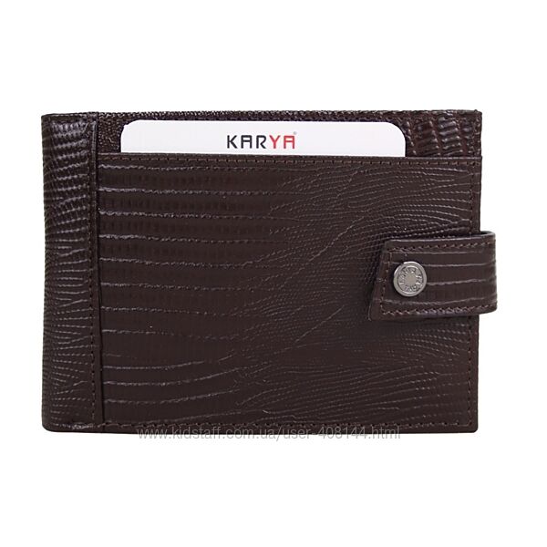 Гаманець чоловічий шкіряний Karya 0456-077 темно-коричневий