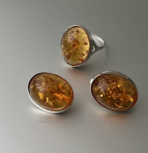 Сережки і каблучка срібло 925 