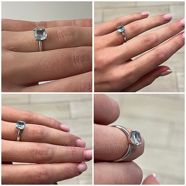 Каблучка топаз 16р срібло 925